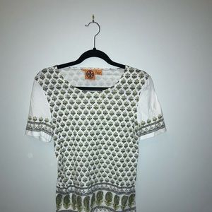 Tory Burch yellow patterned tshirt